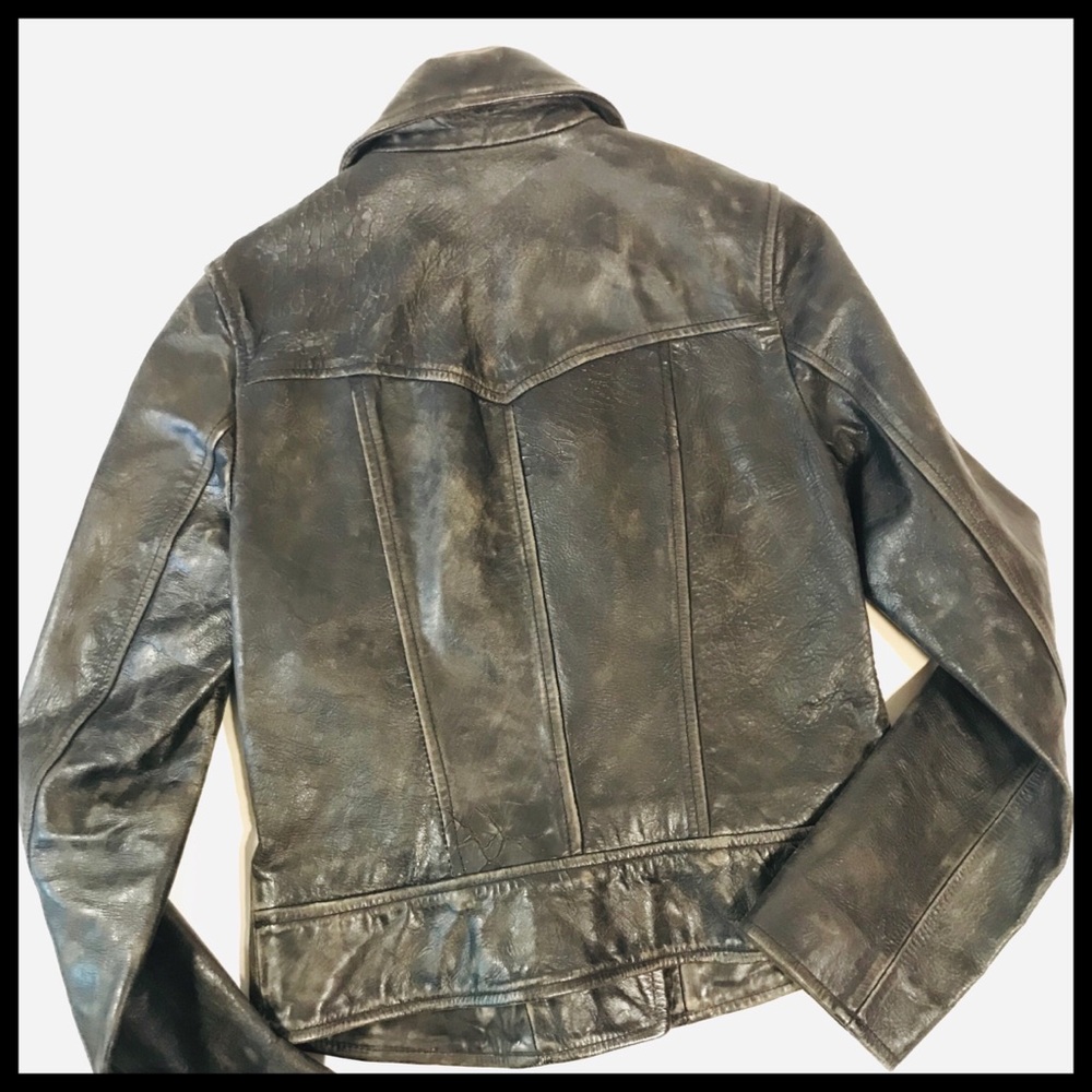 ALL SAINTS Leather Motorcycle Jacket! - Picture 6 of 8